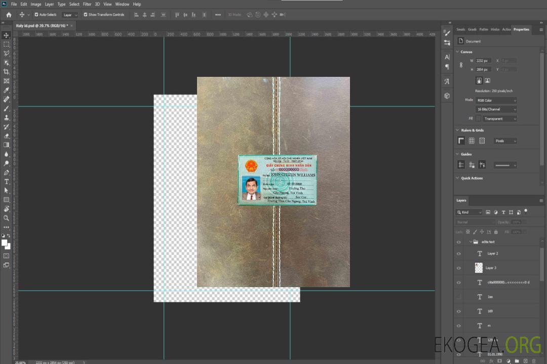 Photolook d'identité vietnamienne AVANT template Photolook d'identité vietnamienne AVANT template